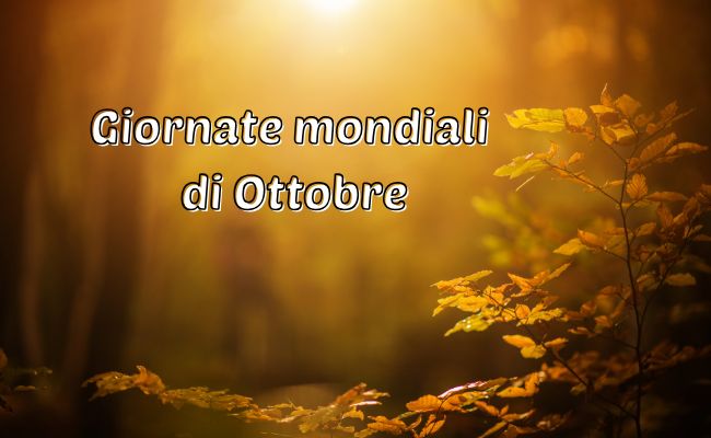 giornate mondiali ottobre