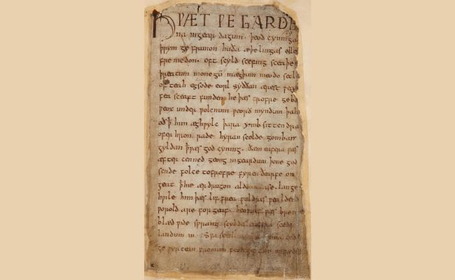 beowulf pagina libro antica