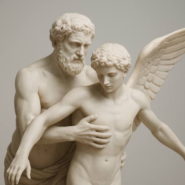 statue mito dedalo e icaro