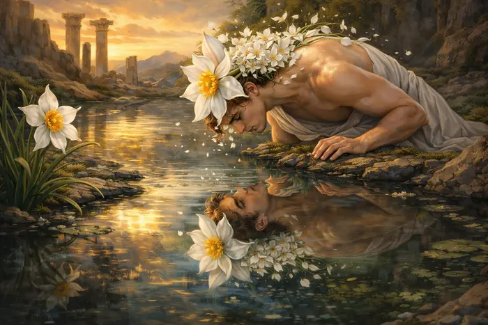 metamorfosi narciso in fiore
