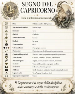 caratteristiche segno zodiacale capricorno