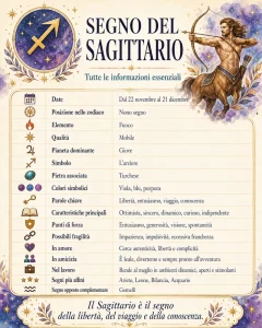 caratteristiche segno zodiacale sagittario