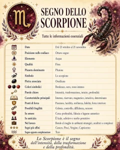 caratteristiche segno zodiacale scorpione