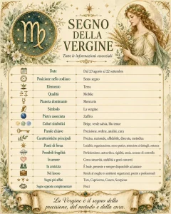 caratteristiche segno zodiacale vergine