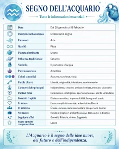 informazioni segno zodiacale acquario